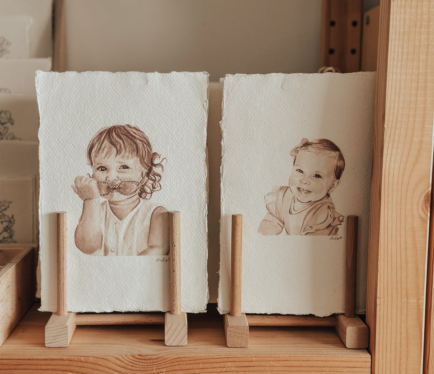 Persoonlijk waterverf portret