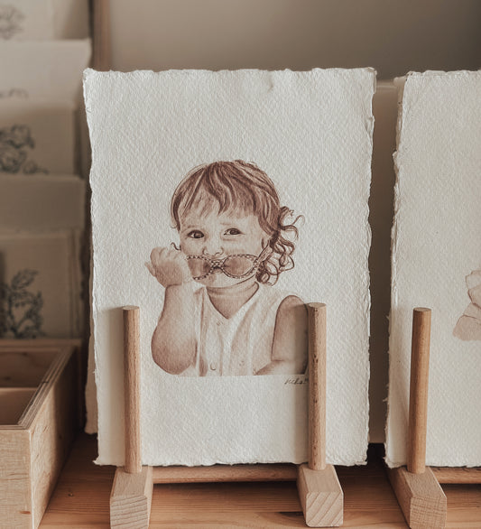 Persoonlijk waterverf portret
